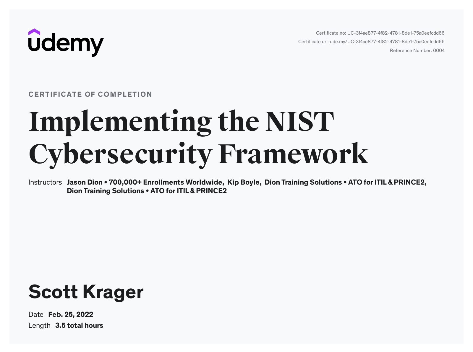 NIST CS Framework